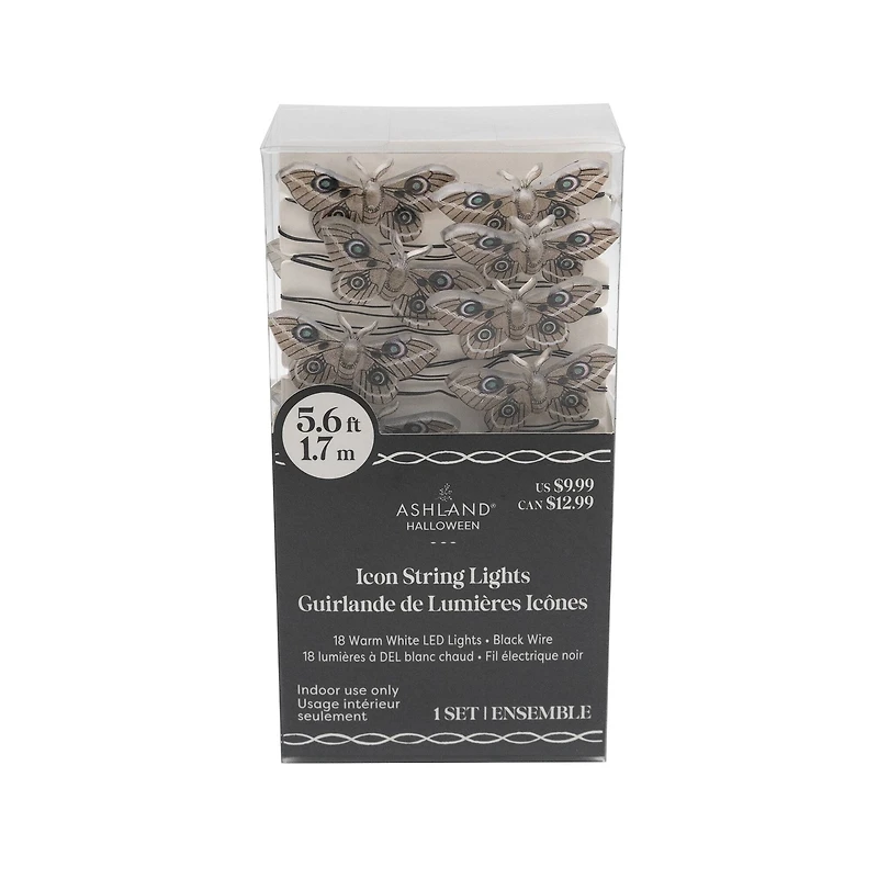 18ct. Moth Icon LED String Lights by Ashland®