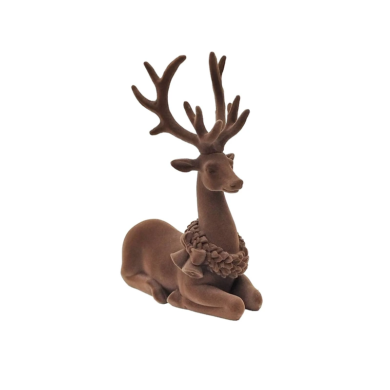 9" Flocked Deer Décor by Ashland