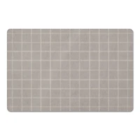 Gray & White Check Floor Mat