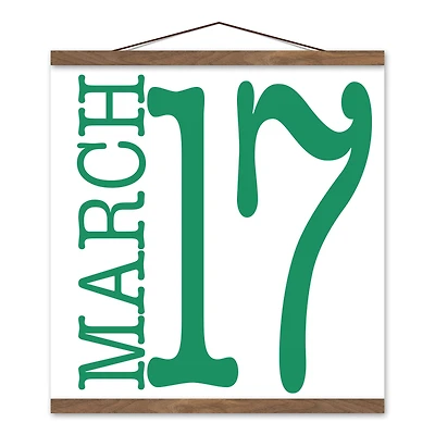 Large March Hanging Canvas 16" x 16" Teak Hanging Canvas