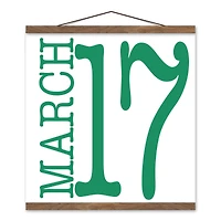 Large March Hanging Canvas 16" x 16" Teak Hanging Canvas