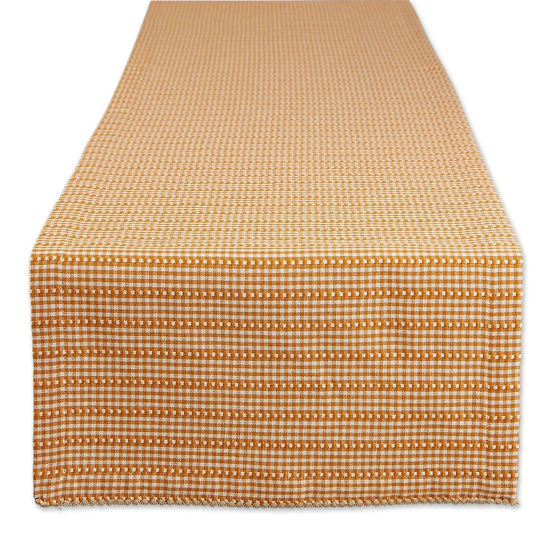 DII® 72" Pumpkin Spice Farmhouse Gingham Table Runner