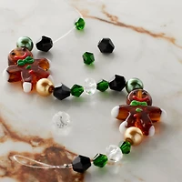Brown Gingerbread Man Lampwork Glass Bead Mix by Bead Landing™