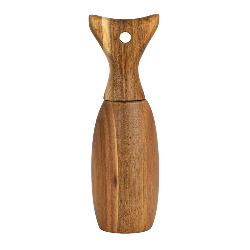 Hello Honey® 7.75" Natural Acacia Wood Fish Tail Shaped Pepper Mill