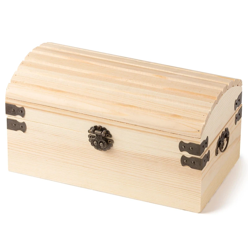 9" Ornate Wood Treasure Chest by Make Market®