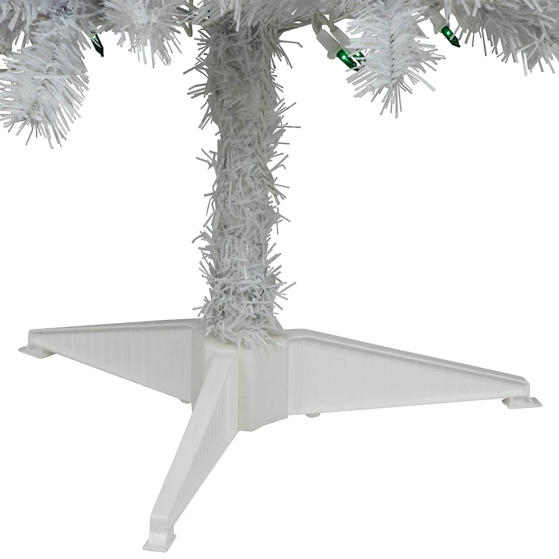 4ft. Pre-Lit White Artificial Christmas Tree, Green Lights