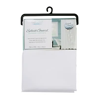 Bath Bliss White Shower Curtain with Splash Guard