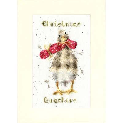 Bothy Threads Christmas Quackers Christmas Card Counted Cross Stitch Kit