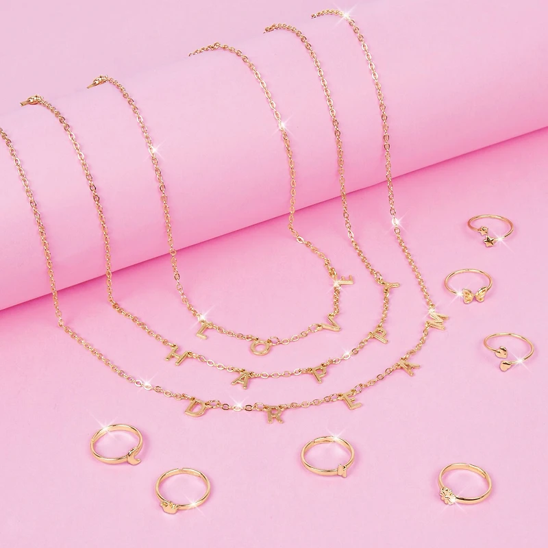 Make It Real™ 3C4G Happy Thoughts Necklace & Ring Set