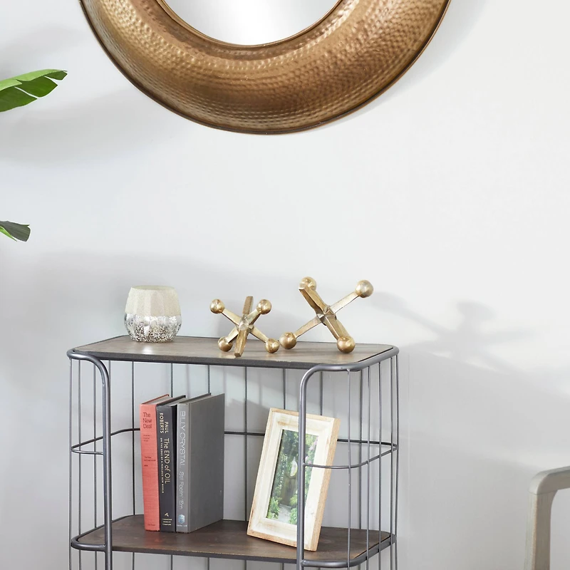 Aluminum Geometric Jacks Sculpture Set