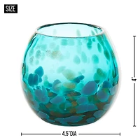 4" Aqua Bowl Vase
