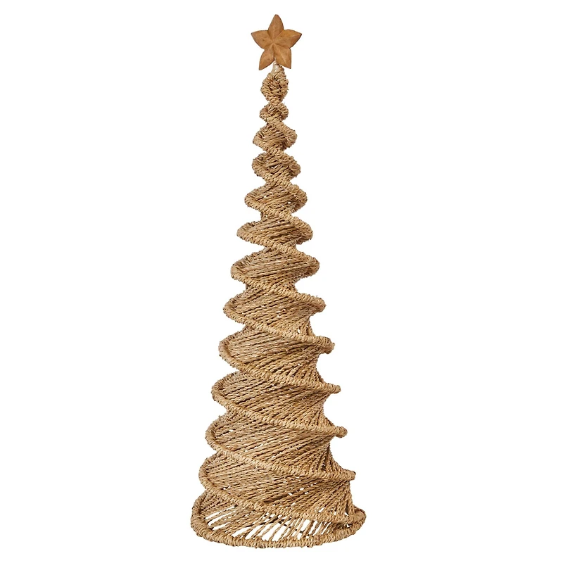 Hello Honey® 30" Natural Handwoven Bankuan Christmas Decorative Tree