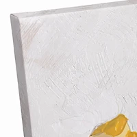 Yellow Florals in Blue Vase Canvas Wall Art