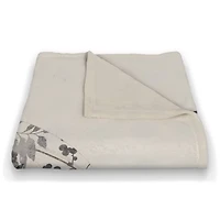 White & Gray Blessed Autumn Pumpkin Fleece Blanket