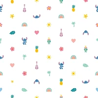 RoomMates Disney Stitch Aloha Mini Print Blue and Pink, Peel and Stick Wallpaper 20.5" x 18-ft roll, about 30.8 sq. ft.