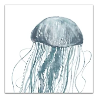 Jellyfish Swimming 24" x 24" Canvas Wall Art