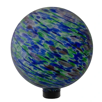 10" Green & Blue Swirl Designed Garden Gazing Ball