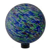 10" Green & Blue Swirl Designed Garden Gazing Ball