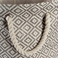 DII® Small Gray Geo Diamond Round Paper Bin