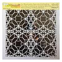 The Crafter's Workshop Spanish Tile Stencil, 12" x 12"