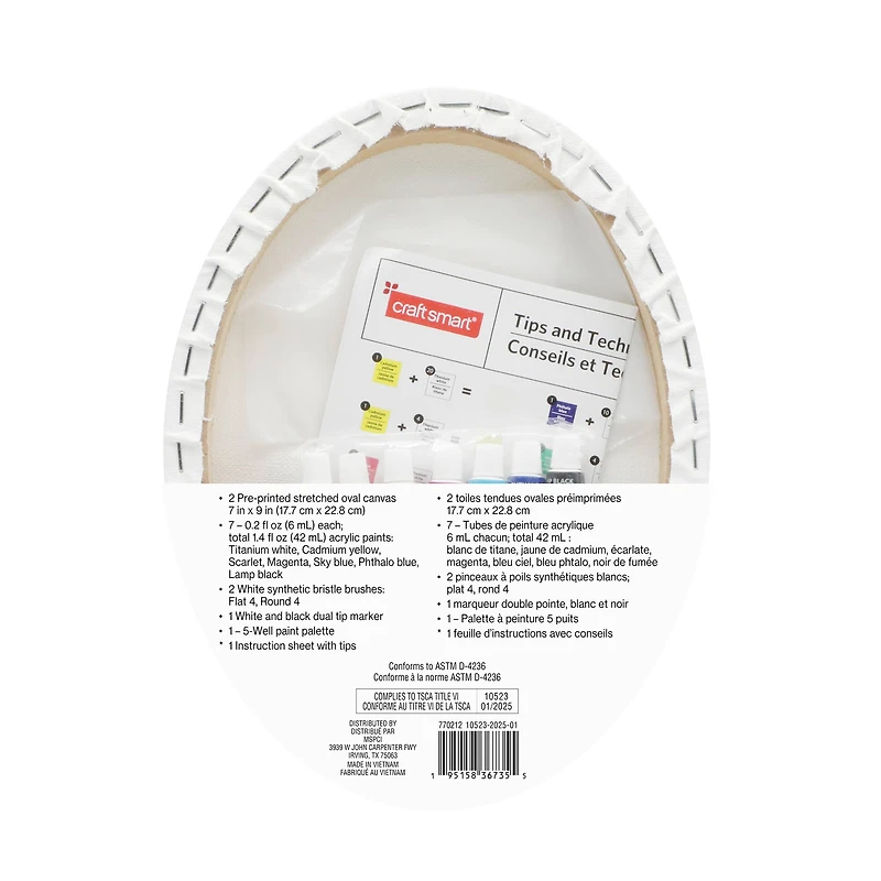 7" x 9" Sunset Oval Canvas Painting Kit by Craft Smart®