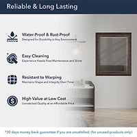 Head West® 34.5" Ornate Bronze Rectangular Framed Beveled Wall Mirror
