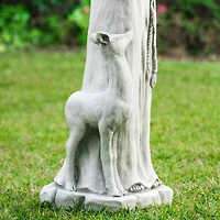 Glitzhome® 36" St. Francis Bird Feeder Garden Statue