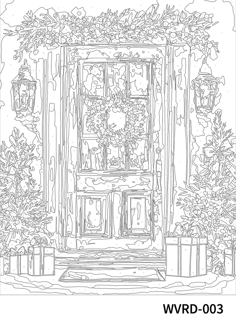 16" x 20" Red Christmas Door Paint-by-Number  Kit by Artist's Loft™