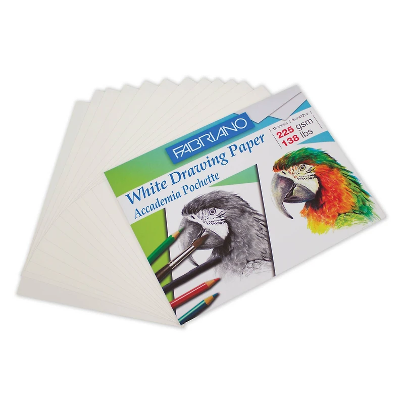 Fabriano® Accademia White Drawing Paper Pochette, 9" x 12"
