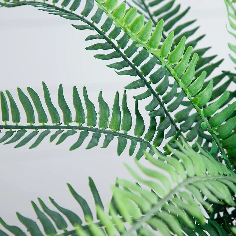 16" Artificial Boston Fern Plant in Decorative Cement Planter