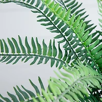 16" Artificial Boston Fern Plant in Decorative Cement Planter