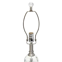 Lalia Home Brushed Nickel Crystal Drop Table and Floor Lamp Set