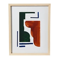 Hello Honey® Abstract Geometric Print with Natural Solid Wood Frame