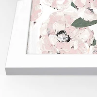 16" x 20" Farmhouse Floral Pattern White Framed Print Wall Art