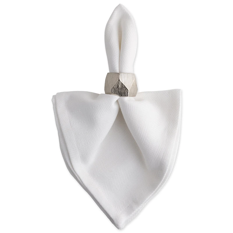 DII® Silver Triangle Band Napkin Rings, 6ct.