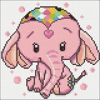 Crafting Spark Pink Elephant Diamond Painting Kit