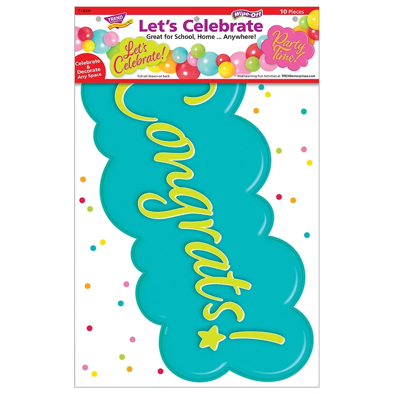 Trend Enterprises® Let's Celebrate Wipe Off® Learning Set