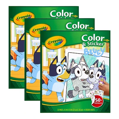 Crayola® Bluey Color & Sticker Book, 3 ct.