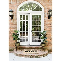 I Hope You Brought Wine Rectangle Natural Coir Doormat