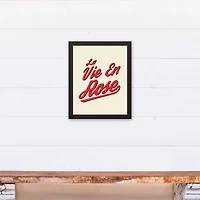 La Vie en Rose Canvas Wall Art in Black Frame
