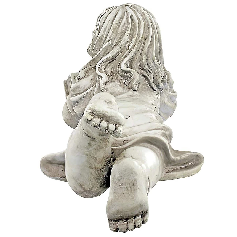 Design Toscano 8" Backyard Scholar Little Girl Reading Garden Statue