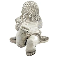 Design Toscano 8" Backyard Scholar Little Girl Reading Garden Statue