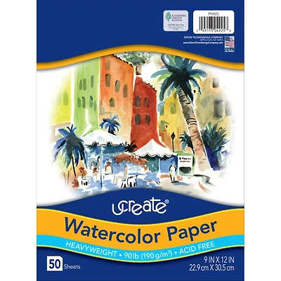 Pacon® Ucreate® Watercolor Paper Pad, 9" x 12" 