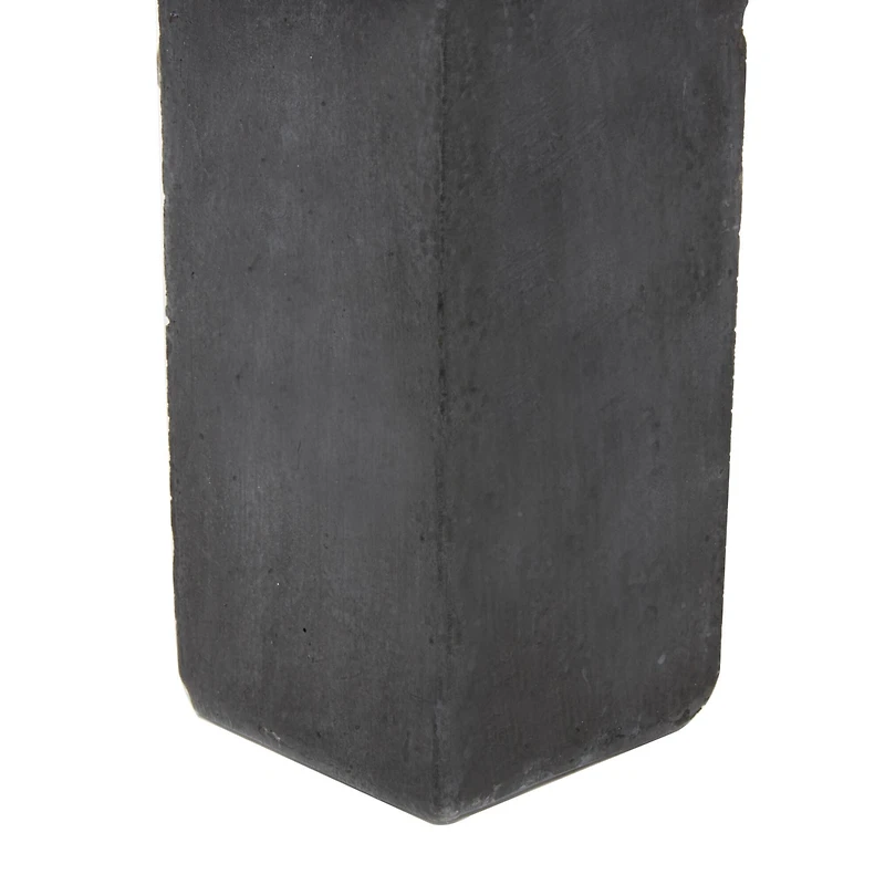 Set of 3 Silver Polystone Contemporary Sculpture, 14", 9", 14"