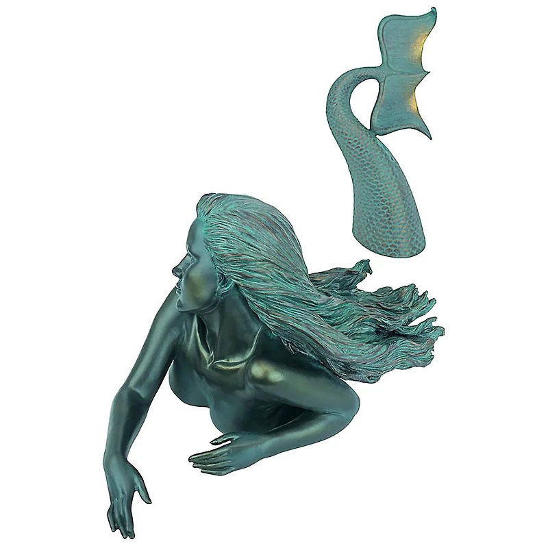 Design Toscano® 7" Meara the Mermaid Sculptural Garden Swimmer Statue
