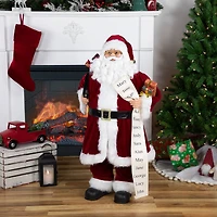 36" Santa Claus with Naughty or Nice List Christmas Figure
