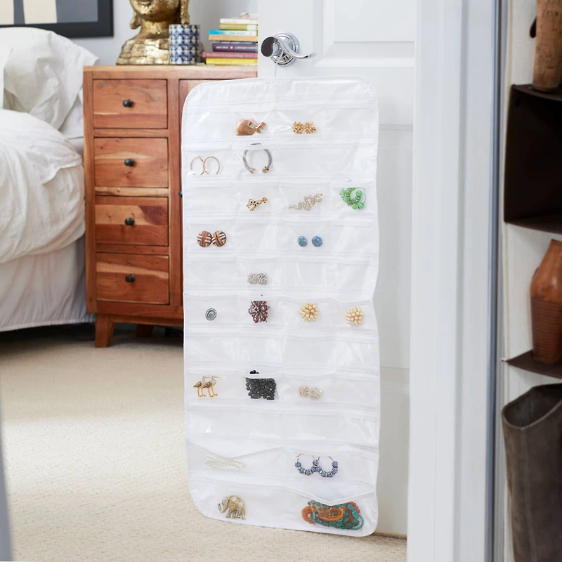 Household Essentials 35" Double-Sided Hanging Jewelry Organizer