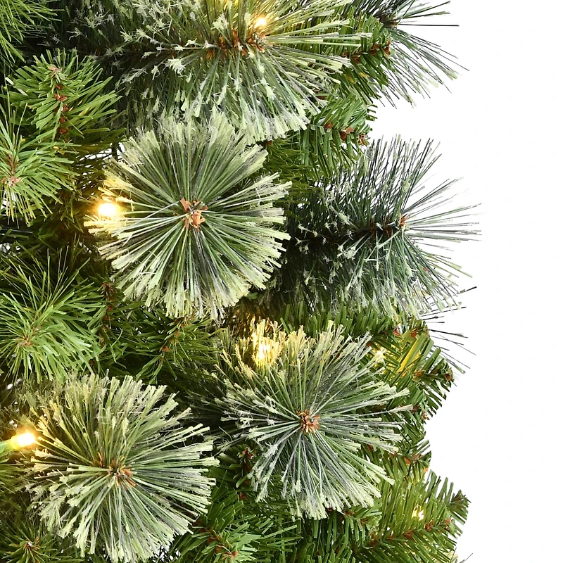 6ft. Pre-Lit Pop-Up Collapsible Aritficial Christmas Tree, Warm White LED Lights