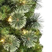 6ft. Pre-Lit Pop-Up Collapsible Aritficial Christmas Tree, Warm White LED Lights