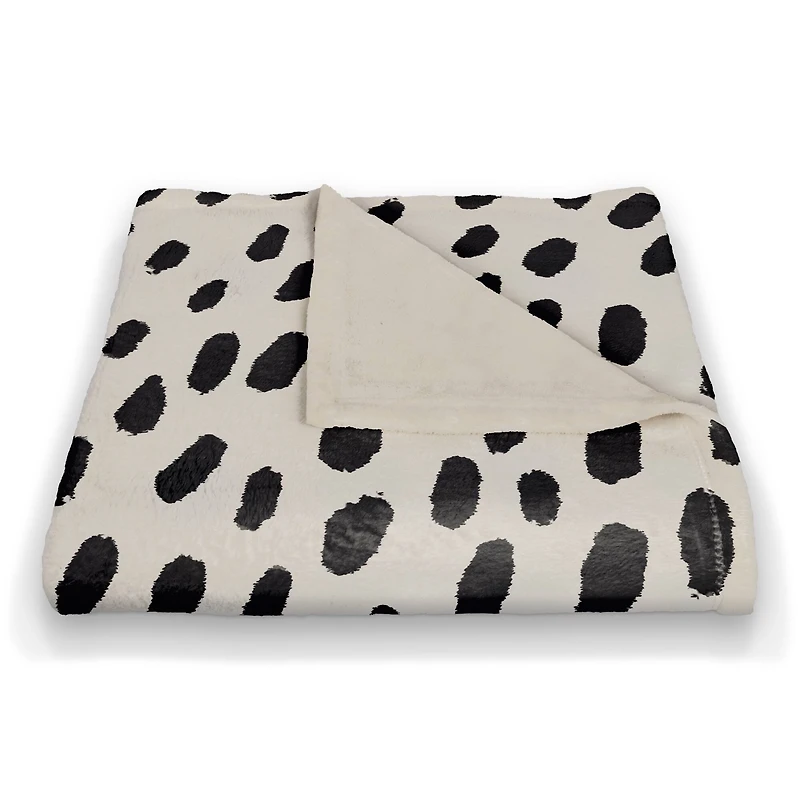 Monochromatic Spot Pattern 50" x 60" Coral Fleece Blanket